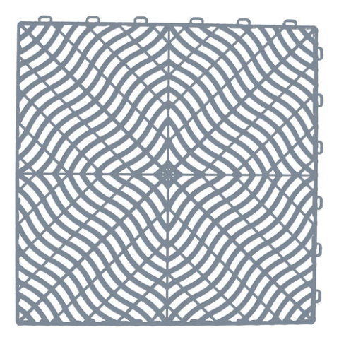 Kit Piso Modular Plástico Automotivo Estética Box 33x33 1m2 Cor Cinza