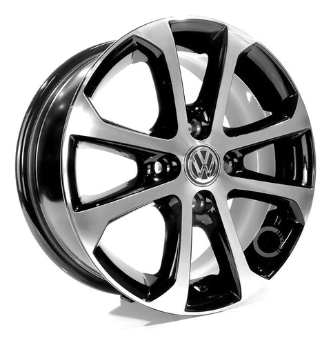 Roda Vw Gol Power G5 Kr R10 Aro13(jogo)+ Bicos Cor Preto Diamantado