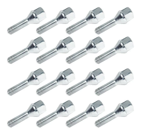 Parafuso Multi Conico Longo Vw 16pcs Cromado Roda Esportiva