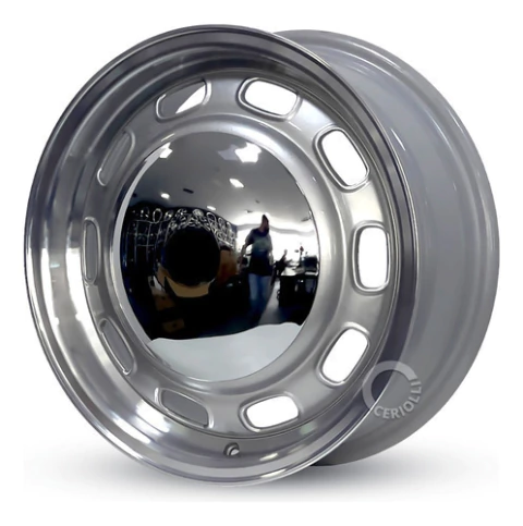 Jogo De Rodas Aro 15 Porsche 912 5x112 Kombi Tala 5,5 Cor Prata Diamantado 5x112