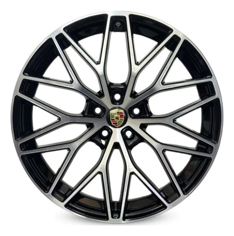 Jogo De Rodas Aro 18 5x112 Golf Tsi Gti Jetta Passat M30 Cor Preta Diamantada 5x112