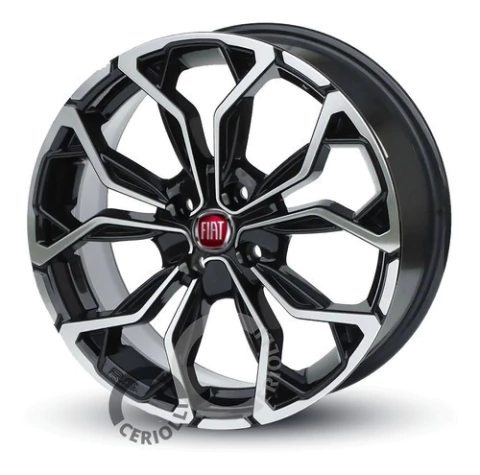 Rodas Fiat Uno Fiorino Siena Aro 14 4x98 M16 (jogo) + Bicos Cor Emblema Vermelho 4x98