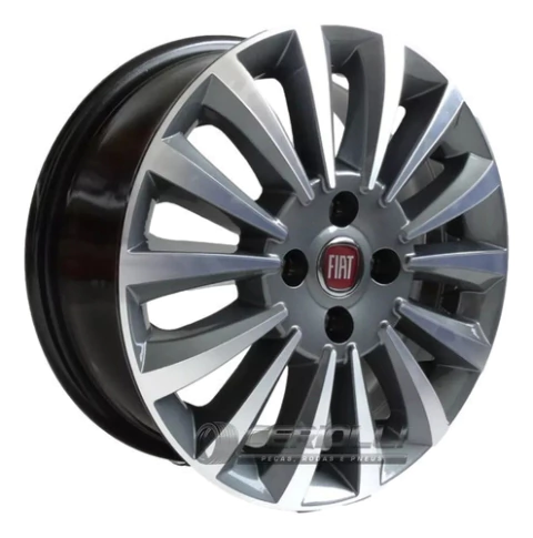 Rodas Palio Sport Aro 14 +bicos Idea Uno Siena Palio 4 Rodas Cor R20 Grafite Diamantado