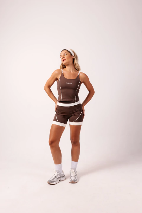 Conjunto short e top CLASSIC vivo - marrom