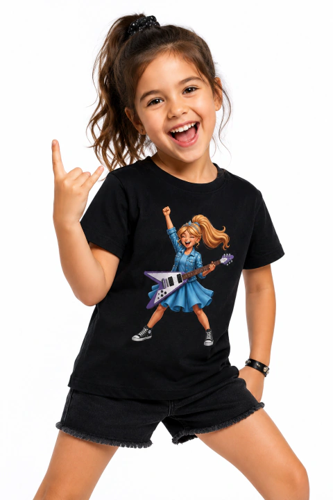 Camiseta preta Midnight Rocker