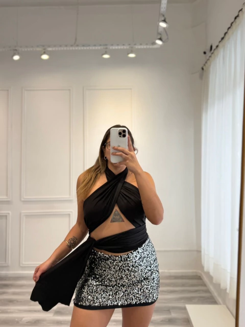 Pollera Grecia Plata - comprar online