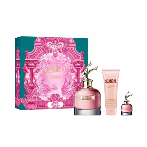 JEAN PAUL GAULTIER SCANDAL FEMININO KIT (EAU DE PARFUM 80ML + LOÇÃO CORPORAL 75ML + MINIATURA EAU DE PARFUM 6ML)