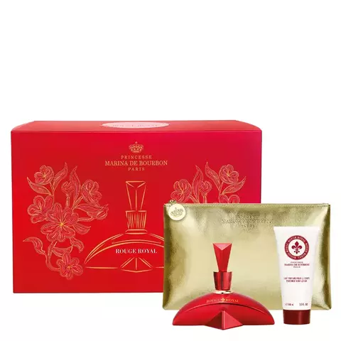 MARINA DE BOURBON ROUGE ROYAL FEMININO KIT (EAU DE PARFUM 100ML + LOÇÃO CORPORAL 100ML + NECESSAIRE)