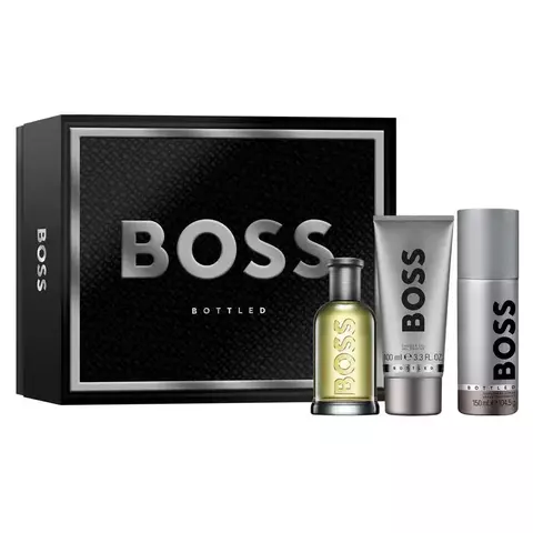 HUGO BOSS BOTTLED MASCULINO KIT (EAU DE TOILETTE 100ML + GEL BANHO 100ML + DESODORANTE 150ML) - comprar online
