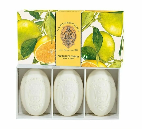 LA FLORENTINA SABONETE BOBOLI CITRUS CAIXA COM 3 UNIDADES DE 150GRAMAS - comprar online