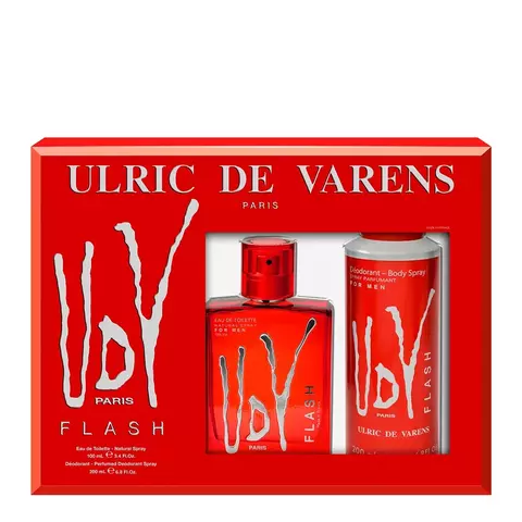 ULRIC DE VARENS FLASH MASCULINO KIT (EAU DE TOILETTE 100 ML + DESODORANTE 200 ML) - comprar online