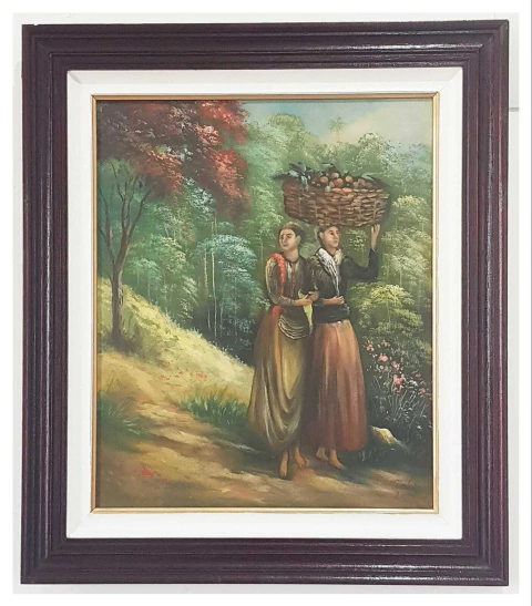 Quadro Pintura a Óleo - Cena Rural - Ost 60x52 (MAR 12) - comprar online