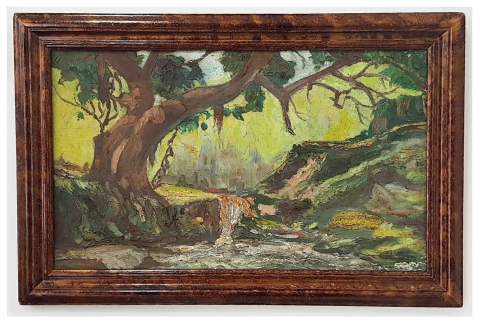 MAR 146 - Paisagem Natural com Árvores Frondosas - 45x65 - comprar online