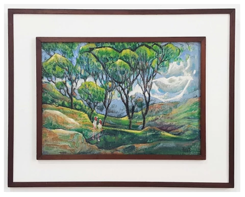 Quadro Pintura a Óleo - Paisagem Natural - Ost 63x50 (MAR 238) - comprar online