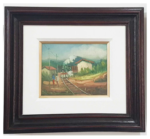 MAR 45 - Chegada do Trem à Estação - 37x43 - comprar online