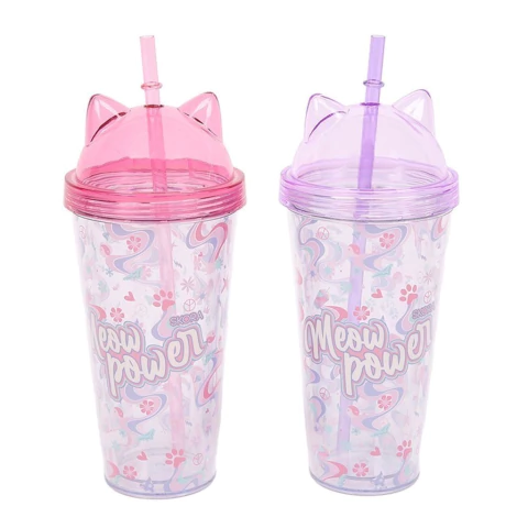Vaso con orejitas Meow power