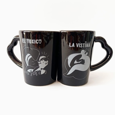 Tazas "tu y yo" el toxico y la vistima (para compartir)