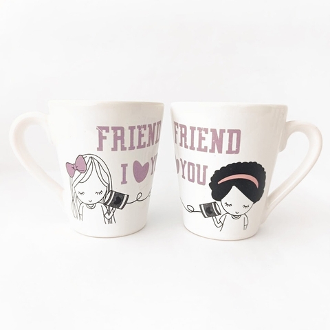 Tazas de ceramica "I love you friend" - comprar online