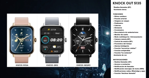 Smartwatch Knock Out KO - 5135 / Variedad de colores