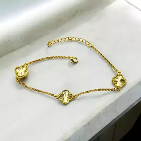 4 gr Pulsera 3 V.C Premium Enchapado en Oro