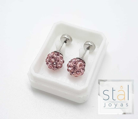 3322-28 ABRIDORES BOLA DE FUEGO 6MM ROSA