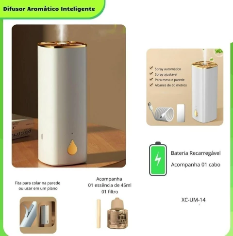 AROMATIZADOR INTELIGENTE C/BATERIA + ÓLEO AROMATIZADOR X-CELL XC-UM-04