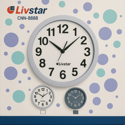 MINI RELÓGIO DE PAREDE LIVSTAR CNN-8888