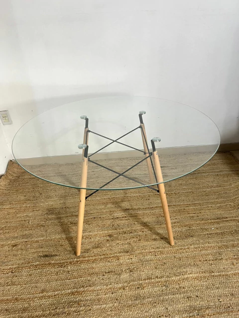 MESA EAMEX CIRCULAR - VIDRIO - comprar online