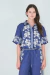 Camisa Corta Wild Flower Blue en internet