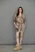 Vestido Corto Toile de Jouy Beige - comprar online