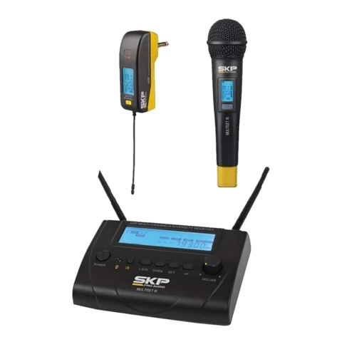 Microfono Inalambrico Skp Uhf Multiset 3 de Mano+instrumento - comprar online