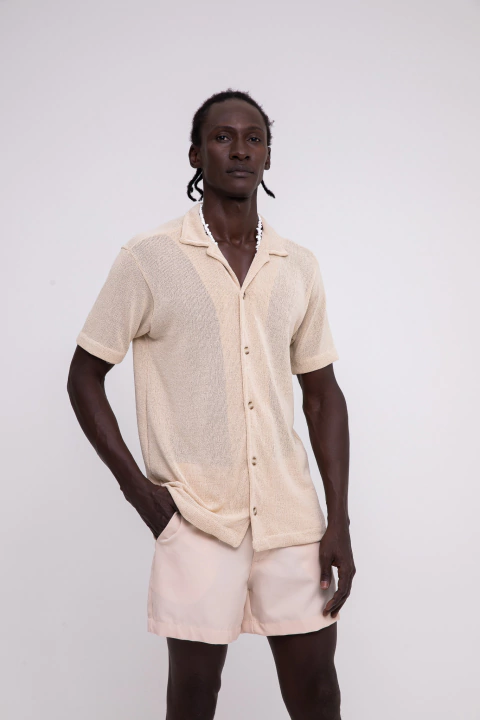 Camisa Tricot Bege - comprar online