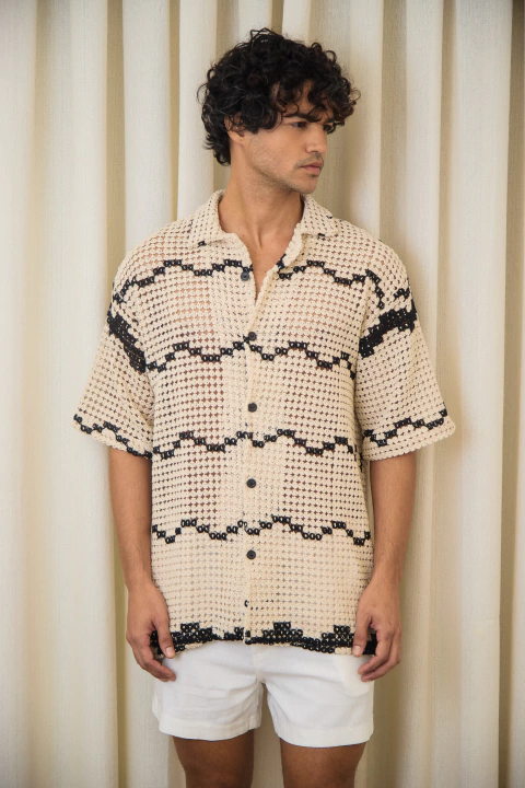 Camisa Crochê Ampla - comprar online