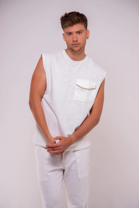 Regata Branca Moletom Pollares - comprar online