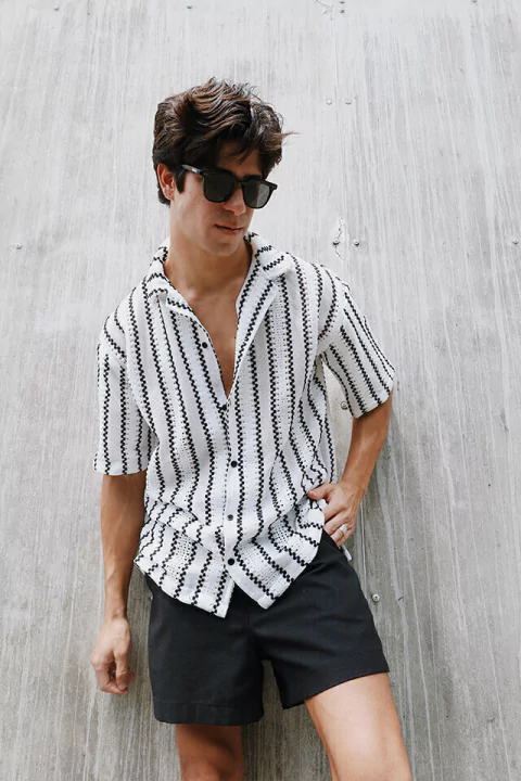 camisa tricot ampla p&b - comprar online