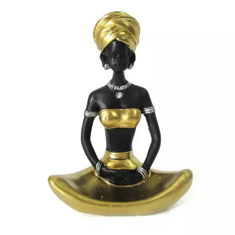 Estátua Yoga Africana Zen 12cm - comprar online