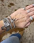 Bracelete Prego Cristal Cravejado Banho Ródio Branco - Concept Aurorean