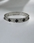 Bracelete Banho Prata Trevo Preto Cart
