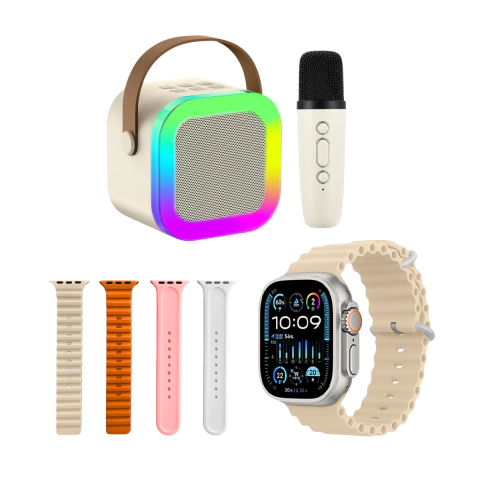 Kit Reloj Smartwatch Inteligente Y Parlante Rgb Micrófono - comprar online