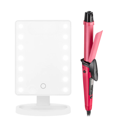 Espejo Para Maquillaje Luz Led Y Buclera Planchita Cabello - comprar online