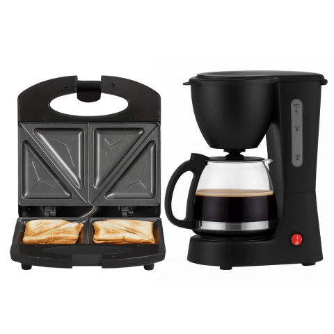 Combo Cafetera Eléctrica Sandwichera Antiadherente - comprar online
