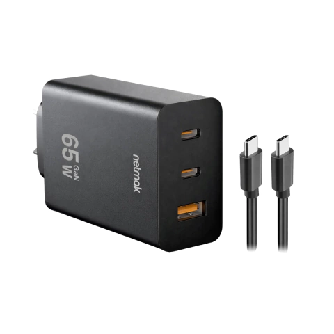 Cargador Carga Ultra Rápida 65w Cable Usb-c Adaptador Triple