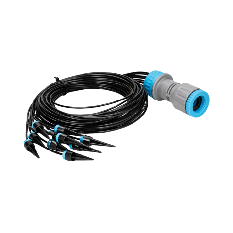 Kit Sistema De Riego 10 Piezas Con Mangueras Flexibles