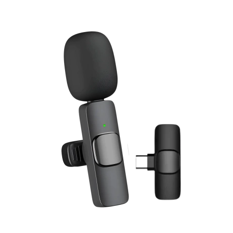 Micrófono Corbatero Inalámbrico Usb Tipo C Lavalier Solapa