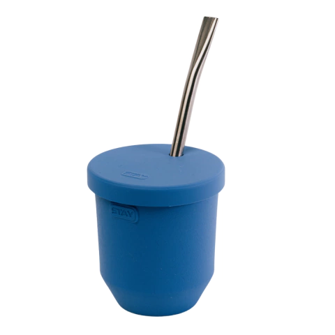 Mate Térmico Acero Inoxidable Con Tapa Silicona Y Bombilla