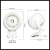 Mini Ventilador Clip Con Luz Portátil Recargable Inalámbrico