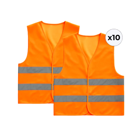 Imagen de Chaleco Reflectivo X10 Unidades Reglamentario Seguridad