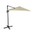 Sombrilla Lateral Aluminio 3 mt Beige con Doble brazo y giro 360°