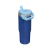 Vaso térmico Stanley flip straw azul con tapa celeste y sorbete incorporado