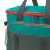Conservadora portátil Tecno Cooler color turquesa con detalles en rojo y asas negras